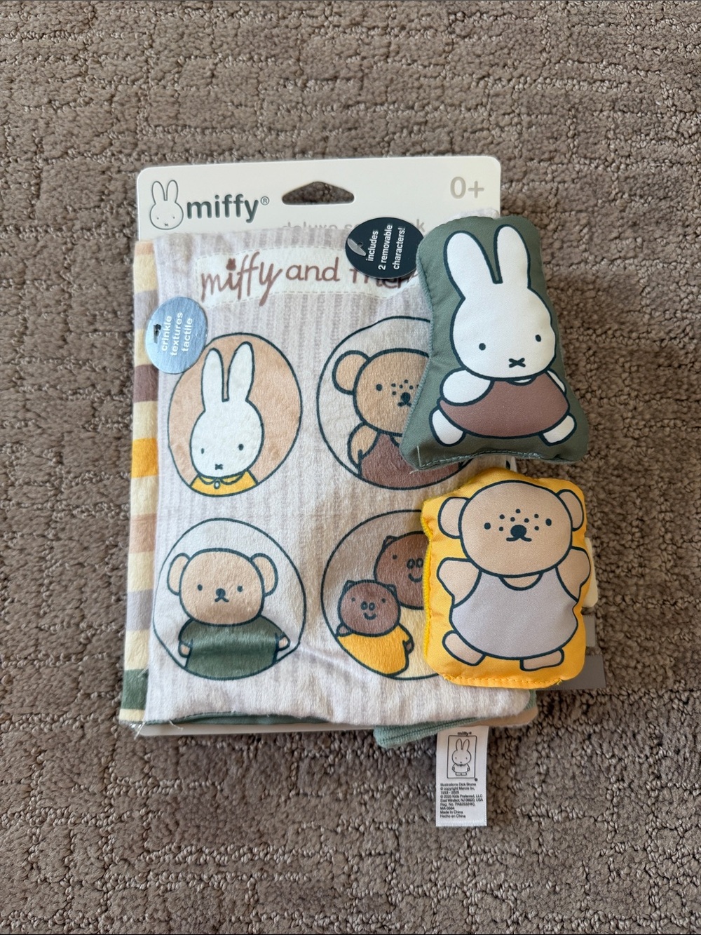 miffy Baby Deluxe soft book with attachable characters - NWT